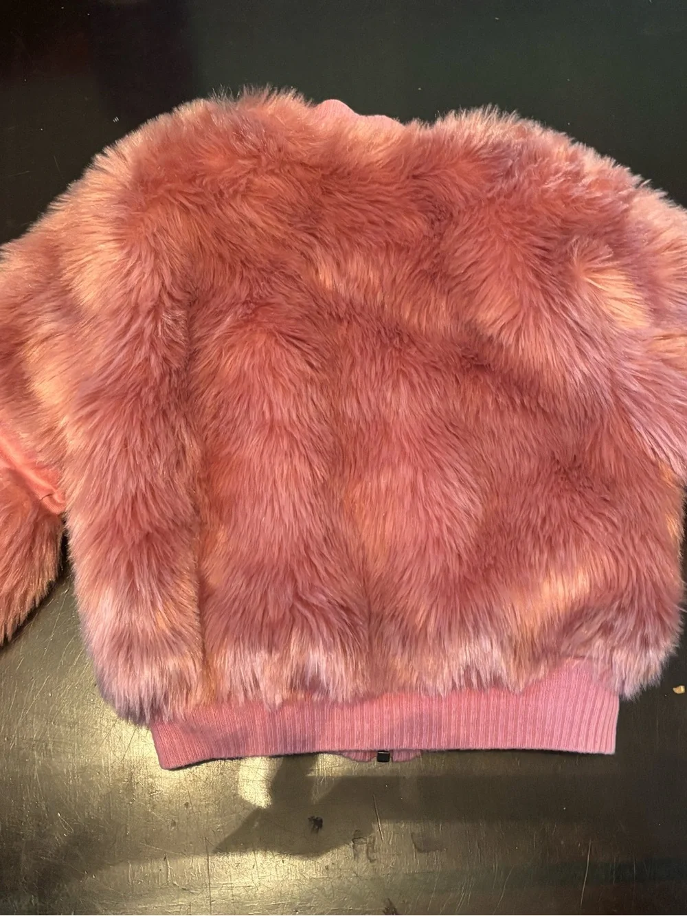 Girls' Faux Fur Pink Jacket - Cozy Bomber Style by Art Class size XS 4/5
